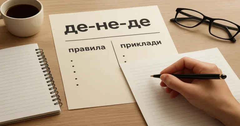 Як правильно пишеться «де-не-де» — правила та приклади