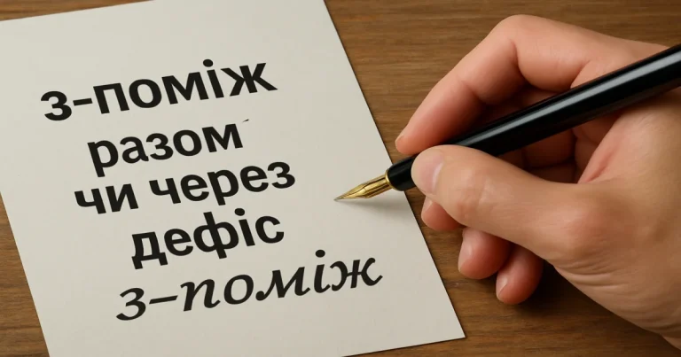 Як правильно пишеться «з-поміж» — разом чи через дефіс